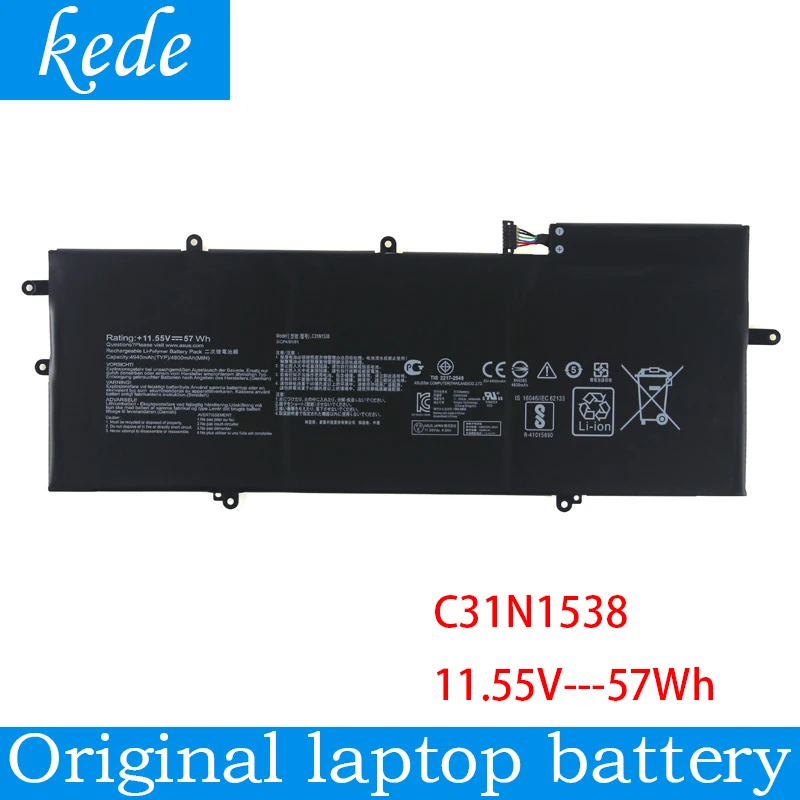 Kede Оригинальный аккумулятор для ноутбука C31N1538 Asus ZenBook Q324UA UX360UA встроенный 11 55 в