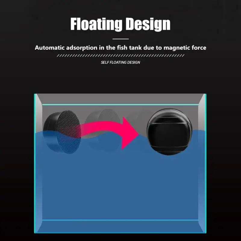 Мини Магнитная Щетка для аквариума, очиститель стекла, плавающая щетка для очистки аквариума, стеклянный скребок для водорослей, инструмент для чистки S/M/L