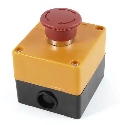 

240VAC 3A Latching NC Emergency Stop Red Mushroom Push Button Switch Station