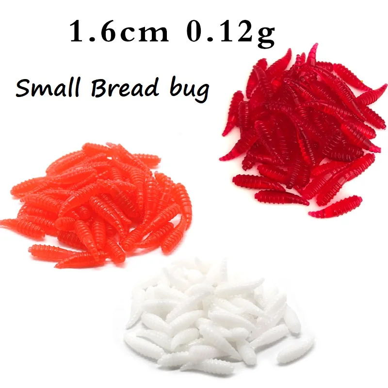 soft bread bug bionic grubs trout lure 1.6cm/0.12g Hand Pole Bait Carp Lifelike Fishing Lure Maggot Grub Worms 50pcs/lot fishing lure