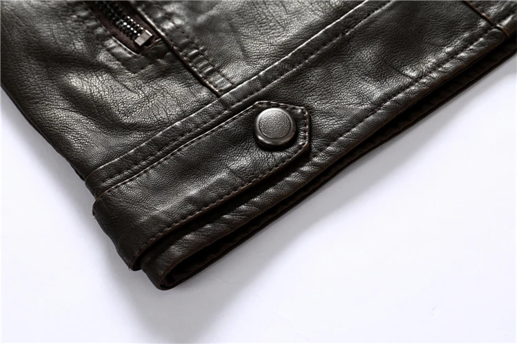 Осенняя Мужская Новая Модная Однотонная Куртка Из Искусственной Кожи Слим Фит Мягкий Внутренний Флис Стильная Куртка Рукавы На Молнии Ветровка