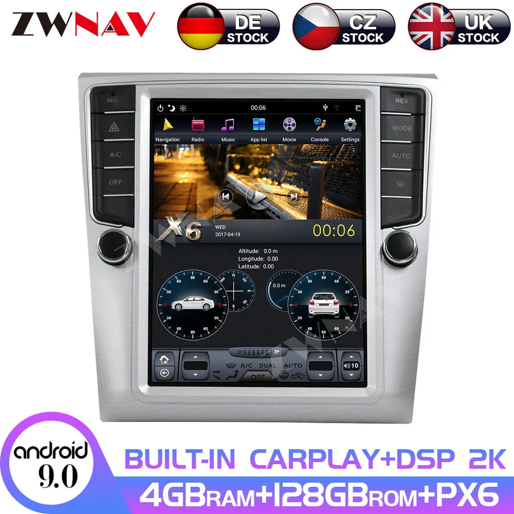 

Android 9 64GB Vertical Tesla Screen Car GPS Navigation For Volkswagen Magotan 2012-2016 Stereo Head Unit Multimedia Player