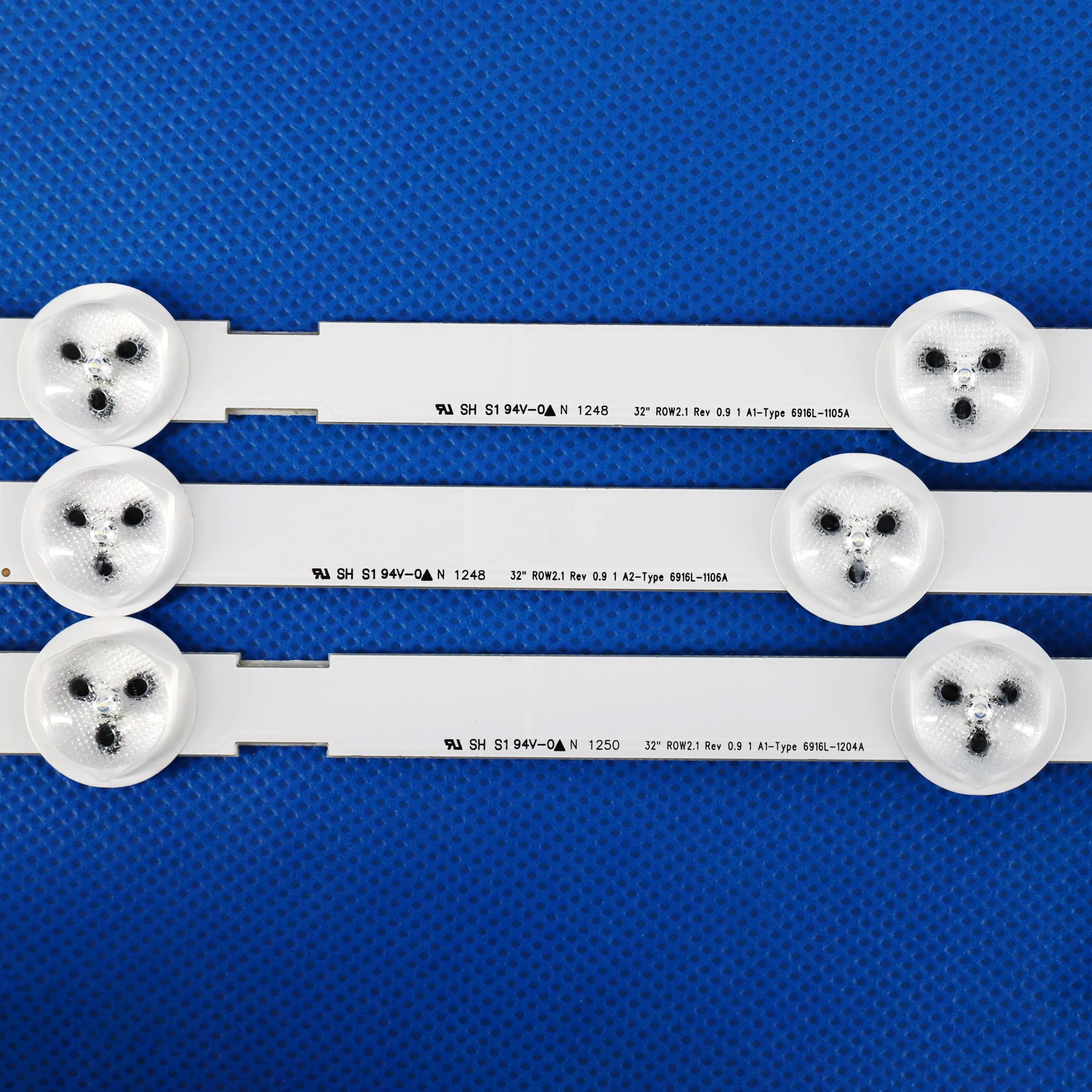 ο 3 PCS(2 * A1 * 7LED, 1 * A2 * 8LED) LED Ʈ  32 &ROW2.1 6916L-1204A 1105A 1205A 6916L-1106A 630mm