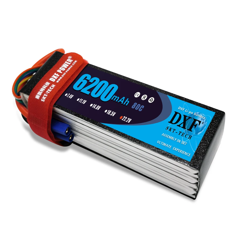 Литий полимерный аккумулятор DXF 22 2 в 6200 мАч 80C MAX160C T/XT60 Lipo 6S для радиоуправляемого