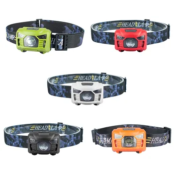 

LED Headlight USB Rechargeable 3 Modes Wave Sensor Waterproof Portable Headlamp Front Lamp Flashlight Torch for Hiking Fishing