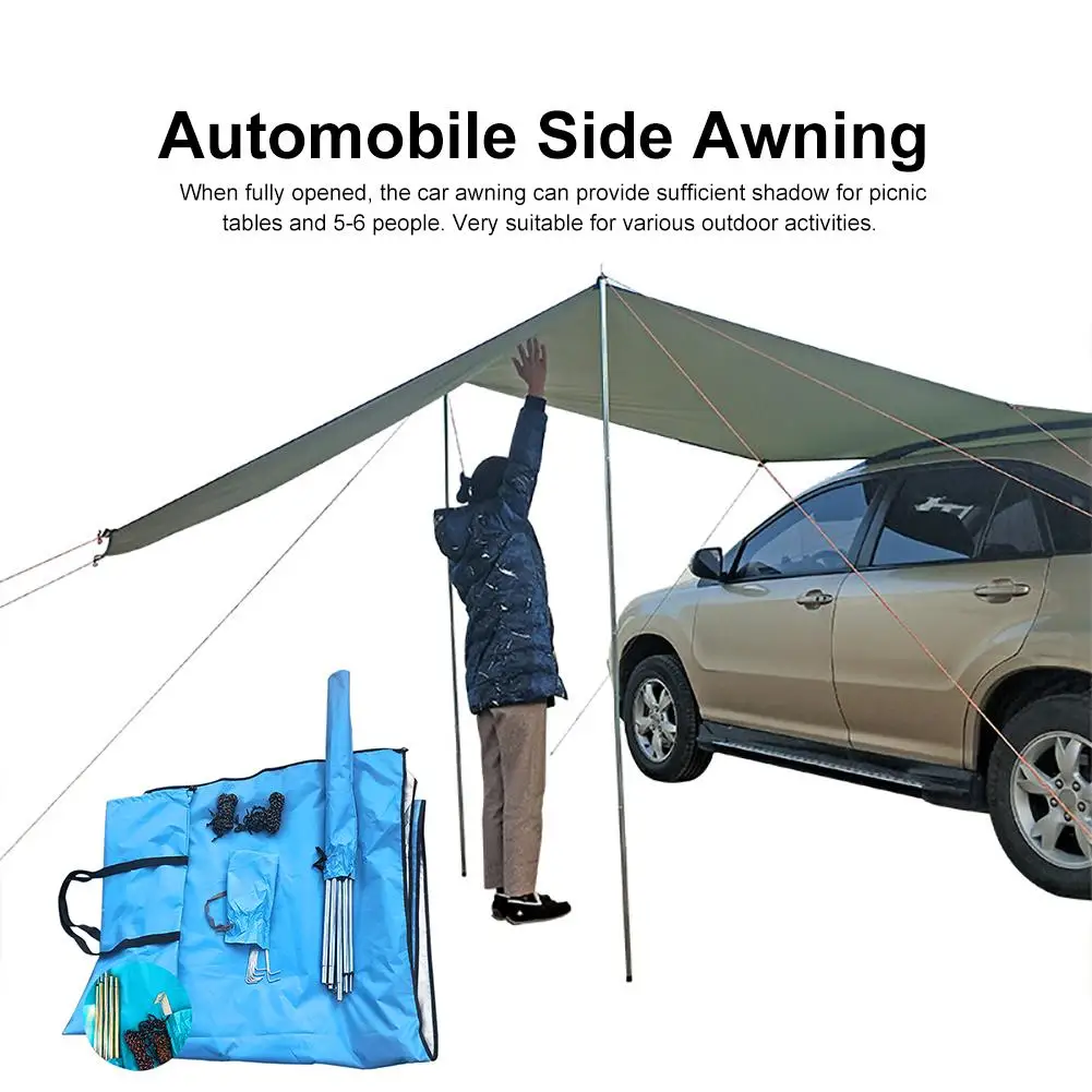 Car Roof Top Tent Awning Car Shelter Shade Camping Side Waterproof UV