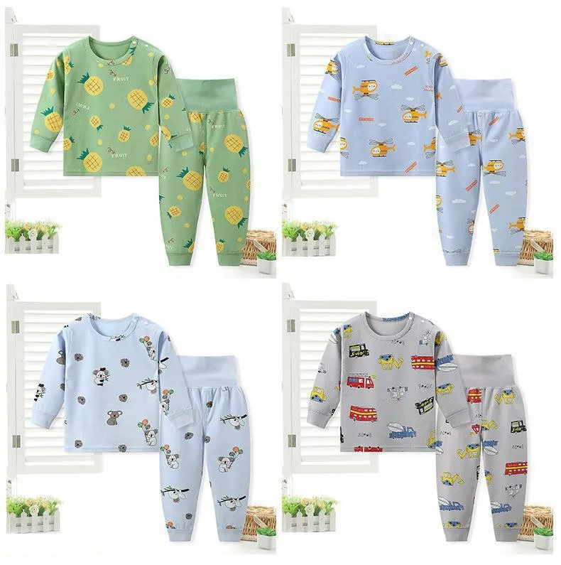 6 9 12 18 Month Baby Boutiique Suit Baby Girl Clothes Winter Casual 2 Piece Set Pure Cotton Children Pajamas Baby Girl Outfits vintage Baby Clothing Set