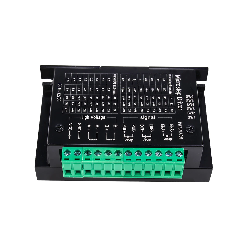 Контроллер драйвера шагового двигателя TB6600 4A 9 ~ 42V TTL 16 Micro Step CNC 1 Axis новая