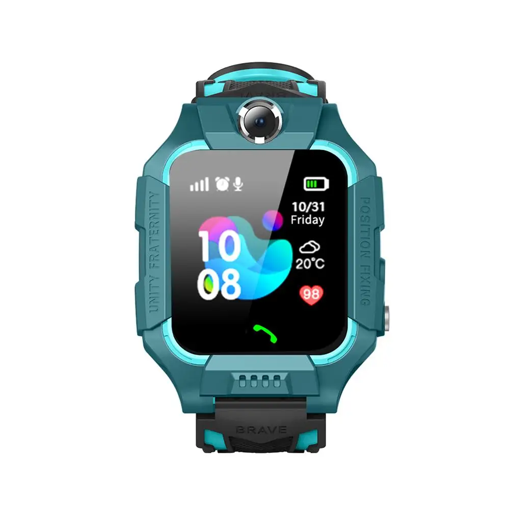 Студенческие Смарт часы IP67 глубокий водонепроницаемый 2G gps трекер SOS Вызов локализация напоминание для детей дети телефон часы - Цвет: Green