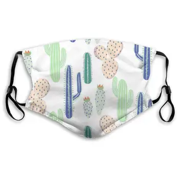 

Fillter Face Cloth for Women Various Cacti Desert Washable Windproof Mouth Dustproof Ear Loops for Traveling Double Protection