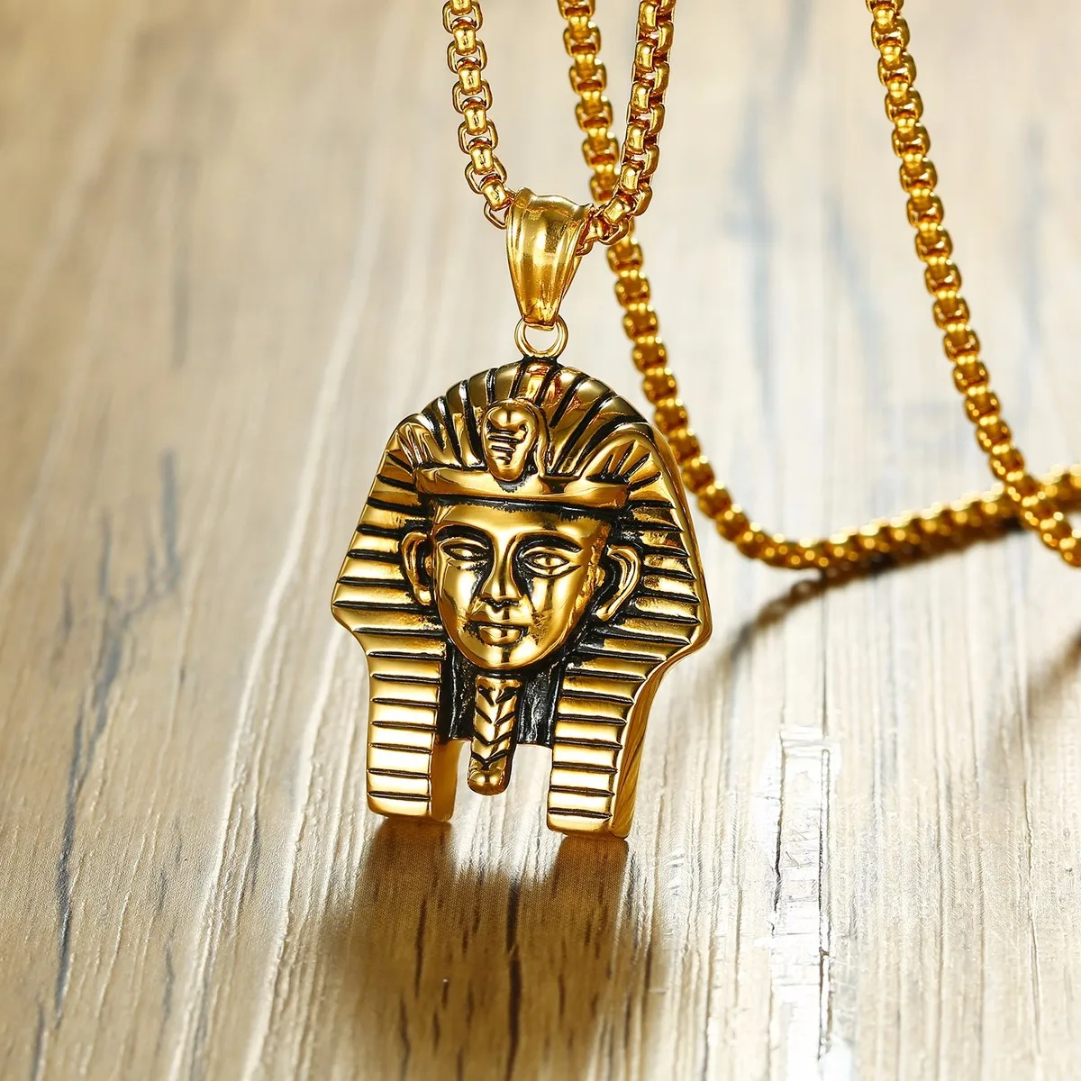 Tutankhamun Tut египетские ожерелья Фараона подвески золотого цвета для мужчин