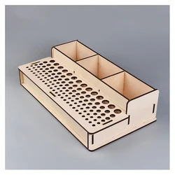 Maroquinerie porte outils multifonctionnel, organisateur d'outils en cuir en bois, support d'outils de poinçonnage d'estampage, 3 tailles 