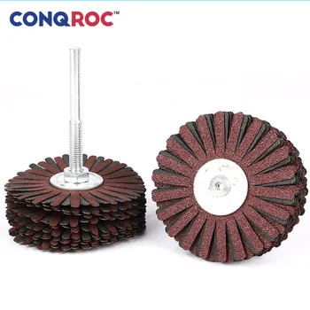 

80mm Sanding Flap Wheel Discs Grinding Grit Shutter Polishing Wheel 6mm Shank for Rotary Tool Mini Drill