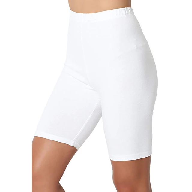  - 2023 Women Elastic Shorts Casual High Waist Tight Fitness Slim Skinny Bottoms Summer Solid Sexy White Black Shorts