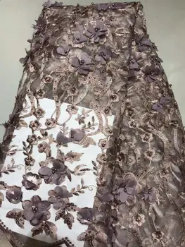 

African Lace Fabric 2019 High Quality Lace, Embroidery Lace Gold, Handmade Beads Lace Fabric