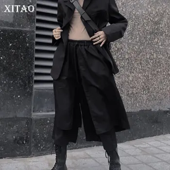 

XITAO Patchwork Irregular Solid Pants Women 2020 Autumn Casual Fashion New Style Temperament All match Women Clothes ZP2426