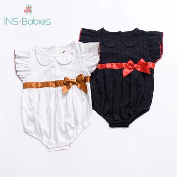 

2020 Summer New Children clothes for baby girls Flying Sleeve Newborn Twins Clothing cotton Birthday party bodysuit Baby Costume