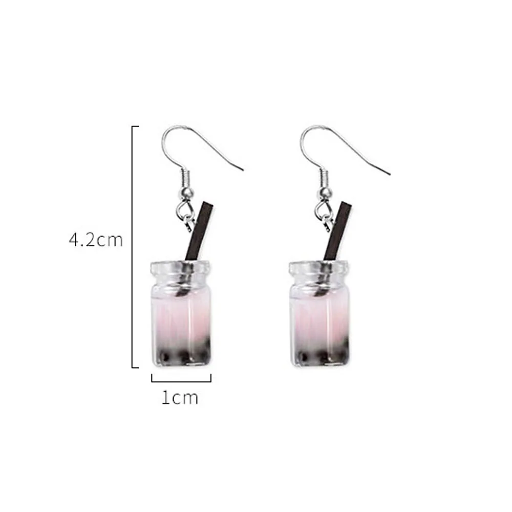 Creative Unique Drop Earrings Women Wine Bottle Bubble Tea Earring Personality Resin Milk Tea Drink Wine Bottle Earrings Funny Creative Unique Drop Earrings Women Wine Bottle Bubble Tea Earring Personality Resin Milk Tea Drink Wine Bottle Earrings Funny