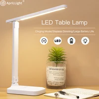 Led Desk Lamp 3 Color Stepless Dimmable Touch Foldable Table Lamp Bedside Reading Eye Protection Night Light DC5V USB Chargeable 1