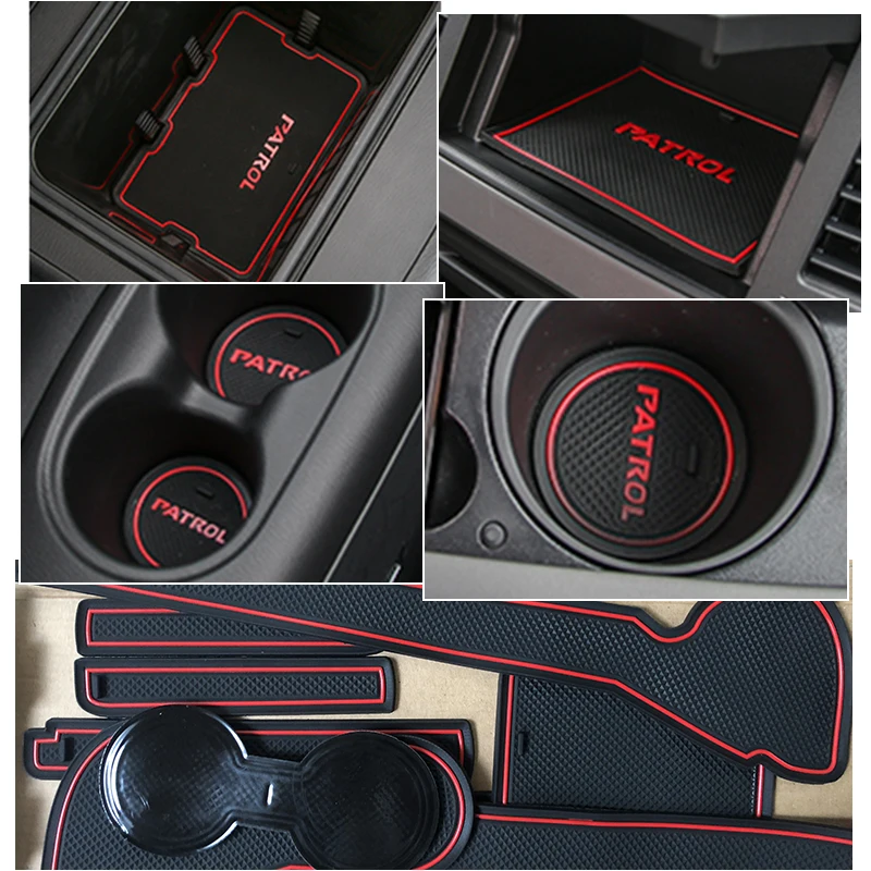 Противоскользящая резиновая подставка под кружку для Nissan Patrol Y62 2011 2012 2013 2014 2015 2016