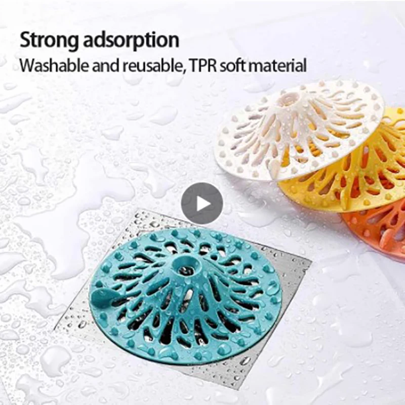 Floor Drain Cover Anti-clogging Kitchen Bathroom Sink Filter Hair Sewer Deodorant Toilet Drains | Строительство и ремонт