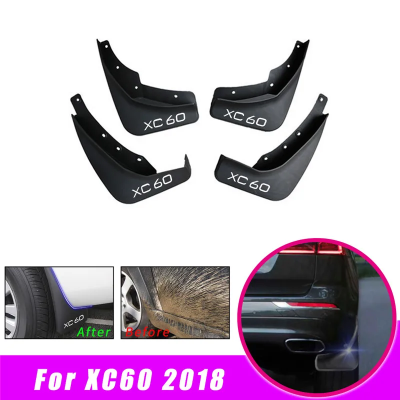 4PCS Front Rear Mud Flaps Splash Guards Fender Mudflaps For Volvo