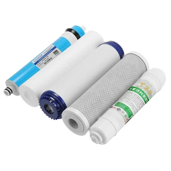 

5 Stage Reverse Osmosis Ro Water Filters Replacement Set With Water Filter Cartridge 75 Gpd Membrane Household Water Purifier