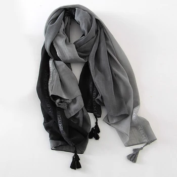 

2020 Real Hijab Gauze Female Autumn Sunscreen Multi-Purpose Women's Scarf Gradient Hand-Painted Beach Towel Thin Shawl