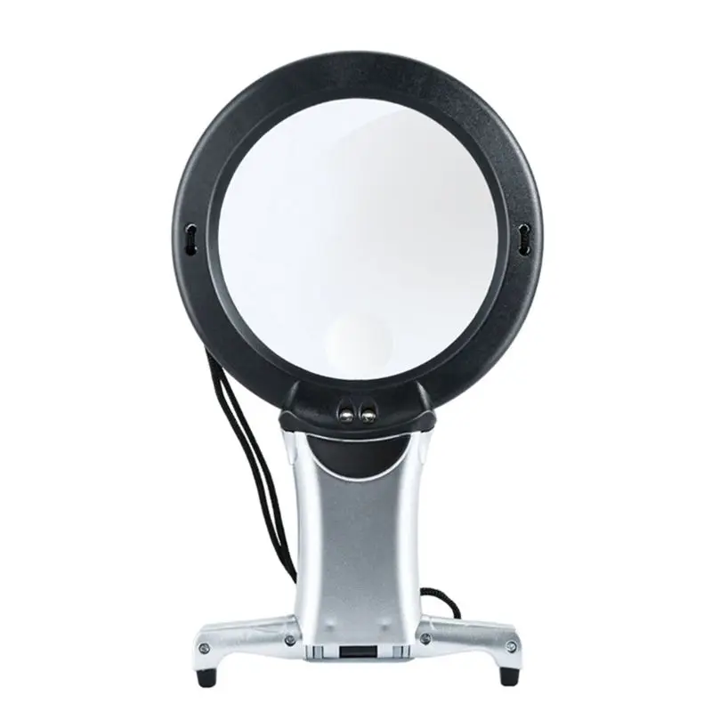 100mm 핸즈프리 LED 루페 조명 보석 독서 돋보기 목 착용 확대경, 노인을 위한 바느질 크로스 스티치 자수