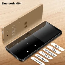 Bluetooth MP3-плеер 8 Гб OTG Mp3 с fm-радио динамик медиа 2,4 дюймовая сенсорная клавиша mp3 музыкальный плеер Макс 128 ГБ TF Карта