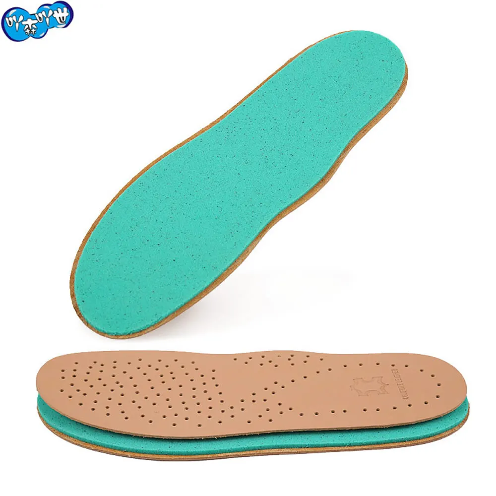 

Hi-Poly Cowhide Pad Unisex Breathable Sweaty Insoles Thicken Sporting Running Inserts Soft Shock Absorption Insoles