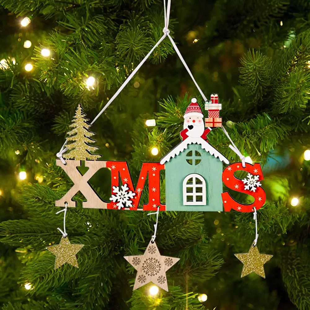 1pc New Year Wooden Christmas Tree Desktop Ornaments Christmas Party Decor uq 1pc New Year Wooden Christmas Tree Desktop Ornaments Christmas Party Decor uq