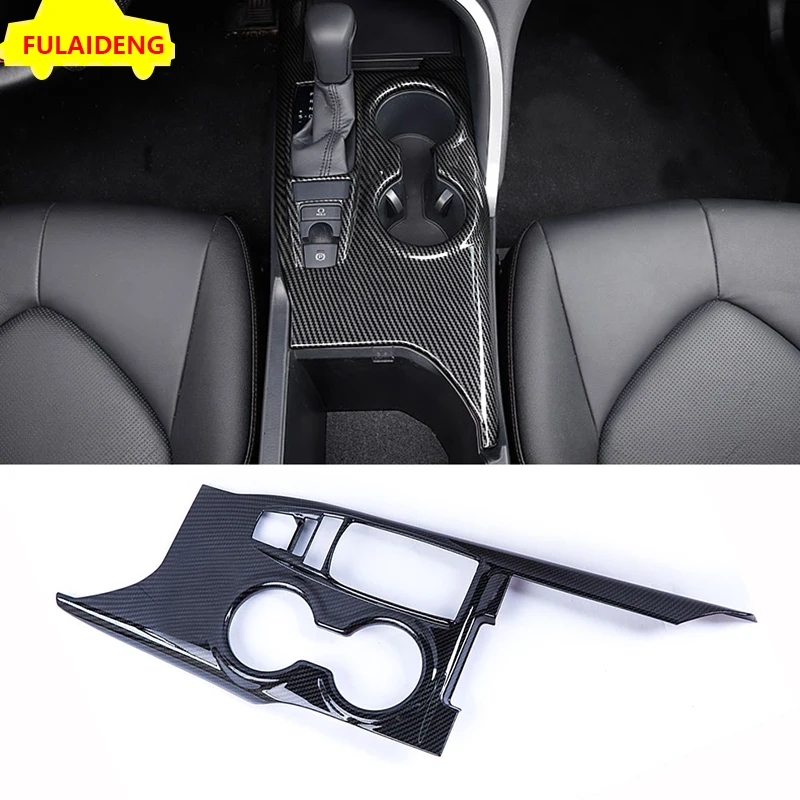 

1 шт. для Toyota Camry 2018 Матовая коробка переключения передач из АБС-пластика и углеродного волокна, внутренняя крышка панели переключения передач, отделка, Стайлинг автомобиля