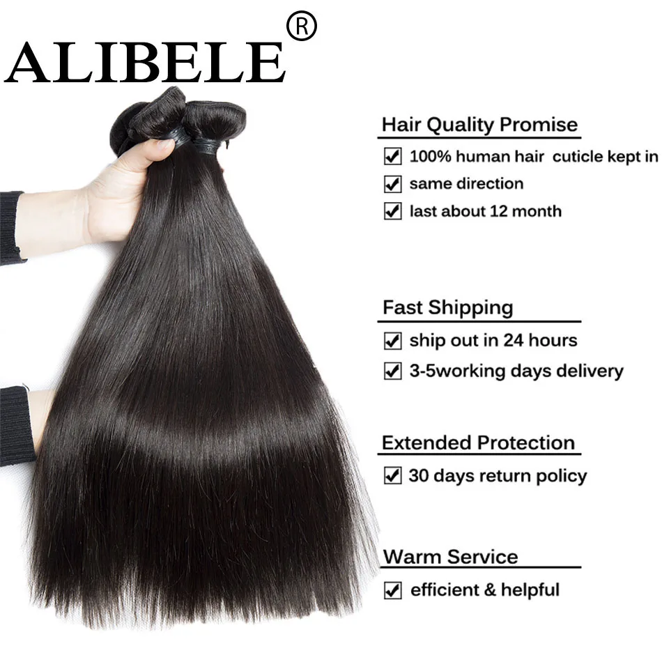 Alibele перуанские прямые волосы 3 пряди с фронтальной застежкой Remy человеческие волосы 13x4 предварительно выщипанные фронтальные волосы с