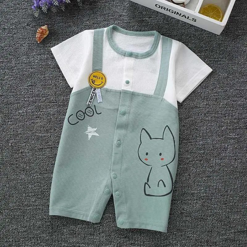 A3050 Baby onesies summer short-sleeved thin cotton air-conditioning clothes newborn baby romper |