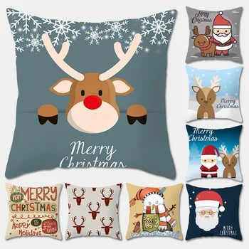 

Cartoon Santa Christmas Pillow Covers Home Decor Decorative Pillows for Living Room