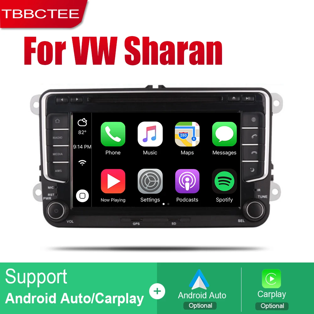 TBBCTEE Авто Радио 2 Din Автомобильный dvd-плеер на основе Android для Volkswagen VW Sharan 2010~ gps Навигация BT Wifi карта мультимедийная система