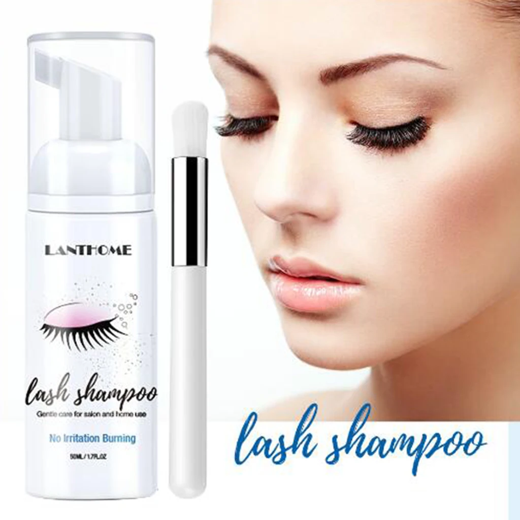 50ml Eyelash Extension Shampoo Lash Eyelid Foam Cleanser for Salon Home Eyelash Extension Remover Shampoo Brush 50ml Eyelash Extension Shampoo Lash Eyelid Foam Cleanser for Salon Home Eyelash Extension Remover Shampoo Brush