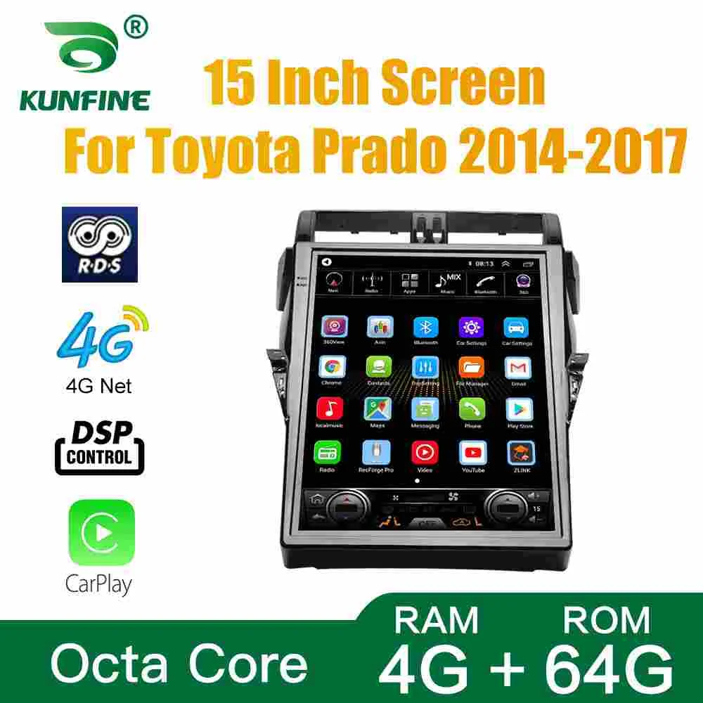 Tesla Style для Toyota Prado 2014-2017Car Stereo Radio Octa Core 4GB RAM 64GM ROM Android 10 0 Car DVD GPS Player Deckless | Автомобили
