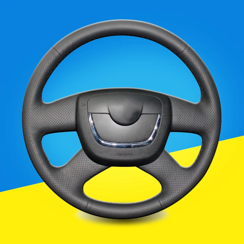 Оплетка на рулевое колесо автомобиля для Skoda Octavia a5 Superb 2012 2013 Fabia 2010 2014 интерьерные