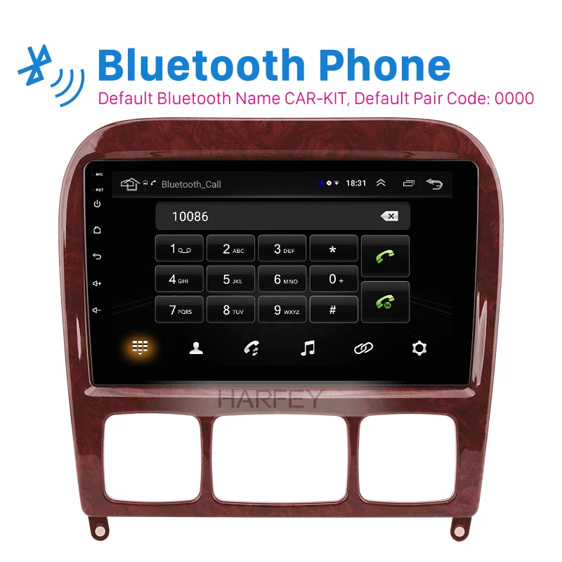 Cheap Harfey Car 2Ddin 9" HD Android 8.1 Autoradio GPS Player For Mercedes Benz S Class W220 S280 S320 S350 S400 S430 S500 1998-2005 2