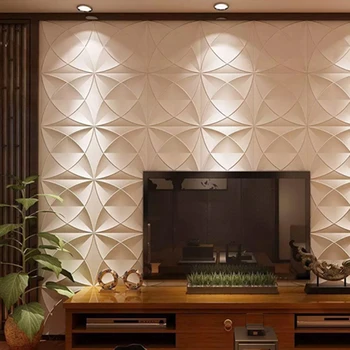 

Sonsill Textured Decorative PVC 3D Wall Panels from 3DARTWALL 12 Per a Box 32 sq.ft Unique Curve Wall Paneling Design