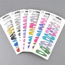 10 шт. милые в форме капли BB клипсы конфетного цвета печать гриля металлические шпильки заколка для волос для детей аксессуары для волос