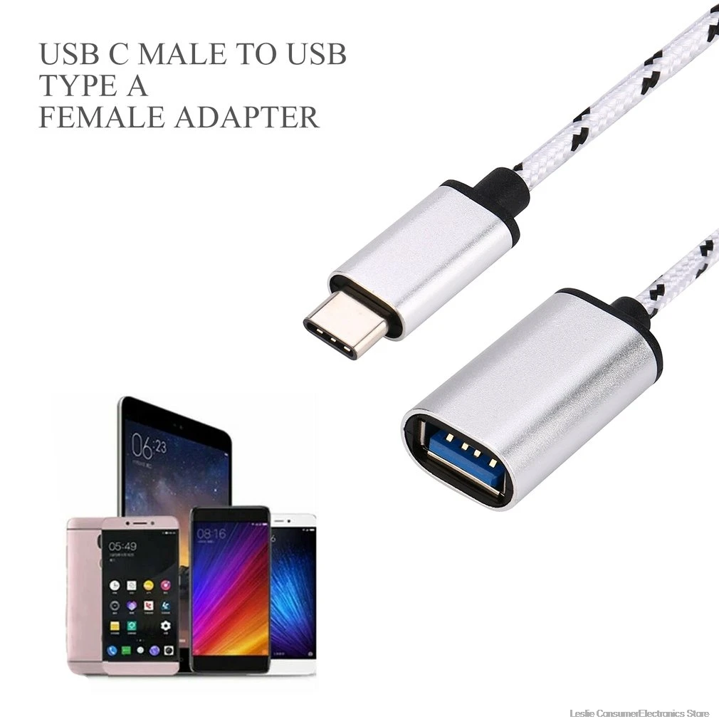 18 см тип-c OTG Кабель-адаптер USB 3,1 тип-c штекер USB 3,0 A Женский OTG кабель для передачи данных адаптер NK-Shopping