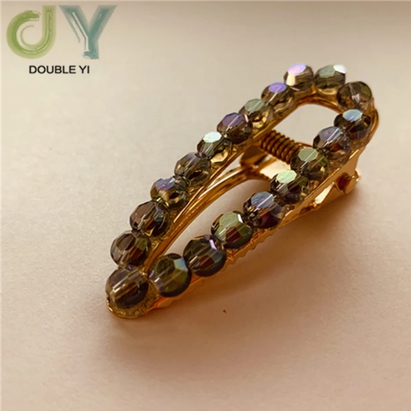 Style 1 3pcs/pack Crystal hairpin flash laser rhinestone edge clip fairy bang clip hair accessories Free shipping - Color: Style 1