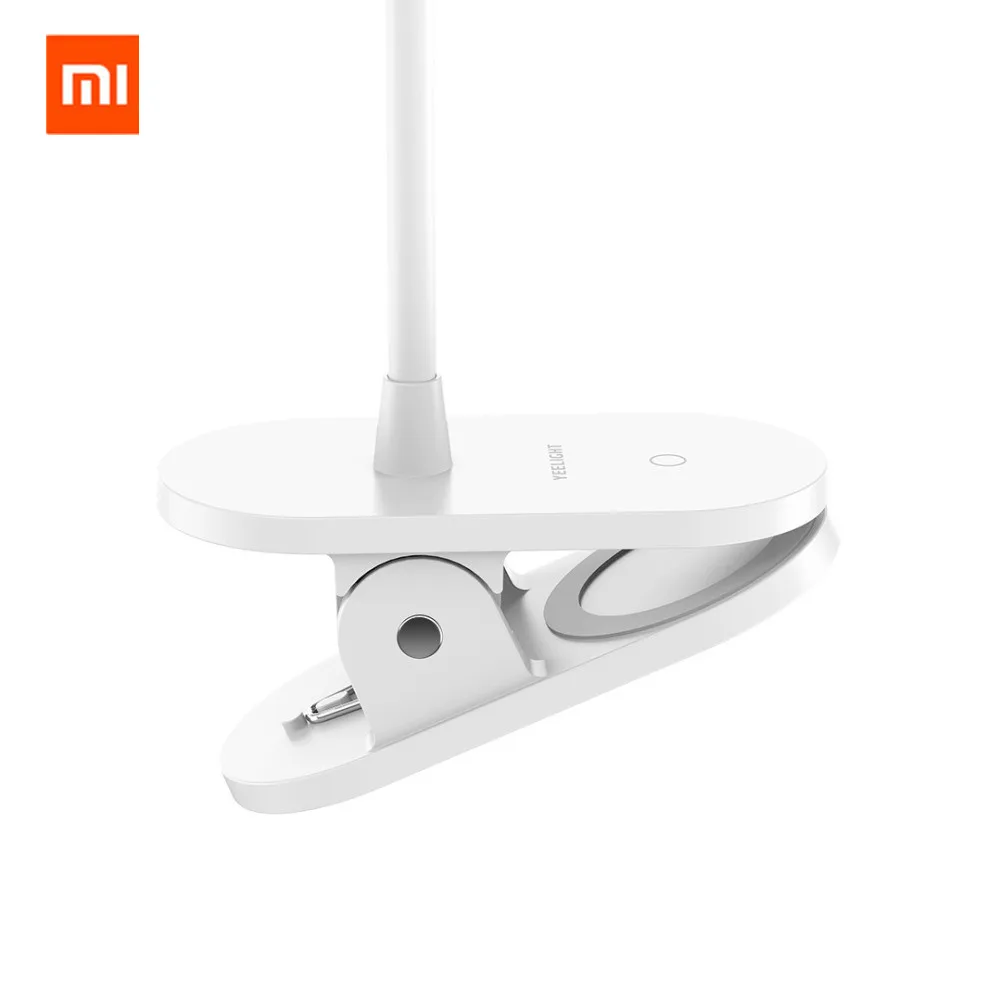 Xiaomi Yee светильник светодиодный настольная лампа с зажимом Ночник светильник USB Перезаряжаемый 360 градусов Регулируемая лампа для чтения для спальни