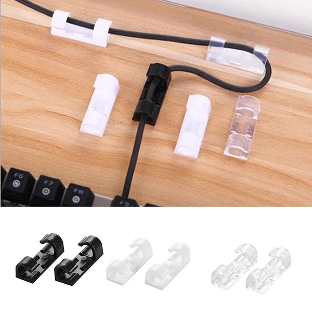 Cable Organizer Clip Adhesive Charger Clasp Desk Wire Manager Cord