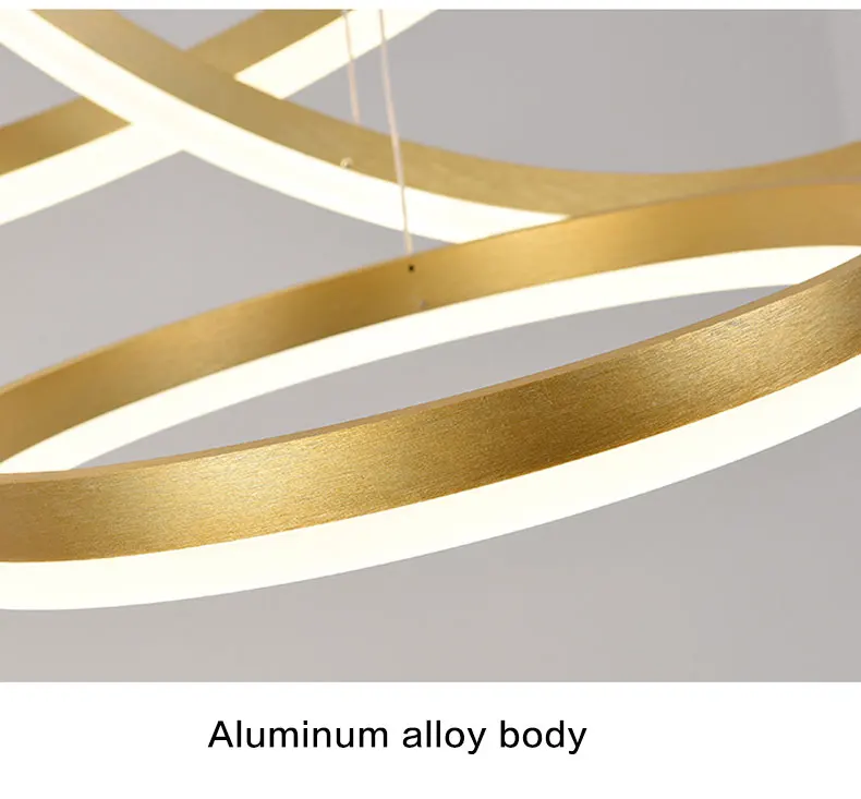 Fashion Modern Led Chandelier Circel Rings Ceiling Chandelier Lighting For Living room Dining room Hotel Lighting Fixtures Lamps