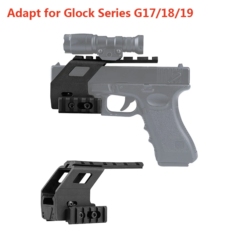 

Tactical Gun Glock Flashlight sight Rail Base Adapter System Mount For Glock Series G17 18 19 Gun Accessories Kit