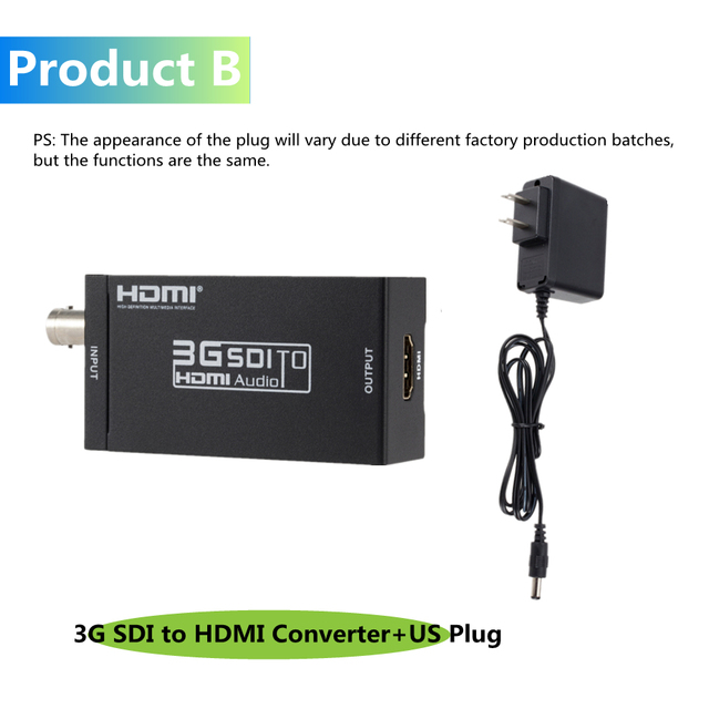 3G HDMI-compatible to SDI Converter SDI Adapter Audio HD-SDI/3G-SDI Adapter BNC 1080P DAC Converter for Monitor HDTV